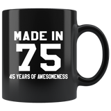 Made In 75 11oz Black Mug