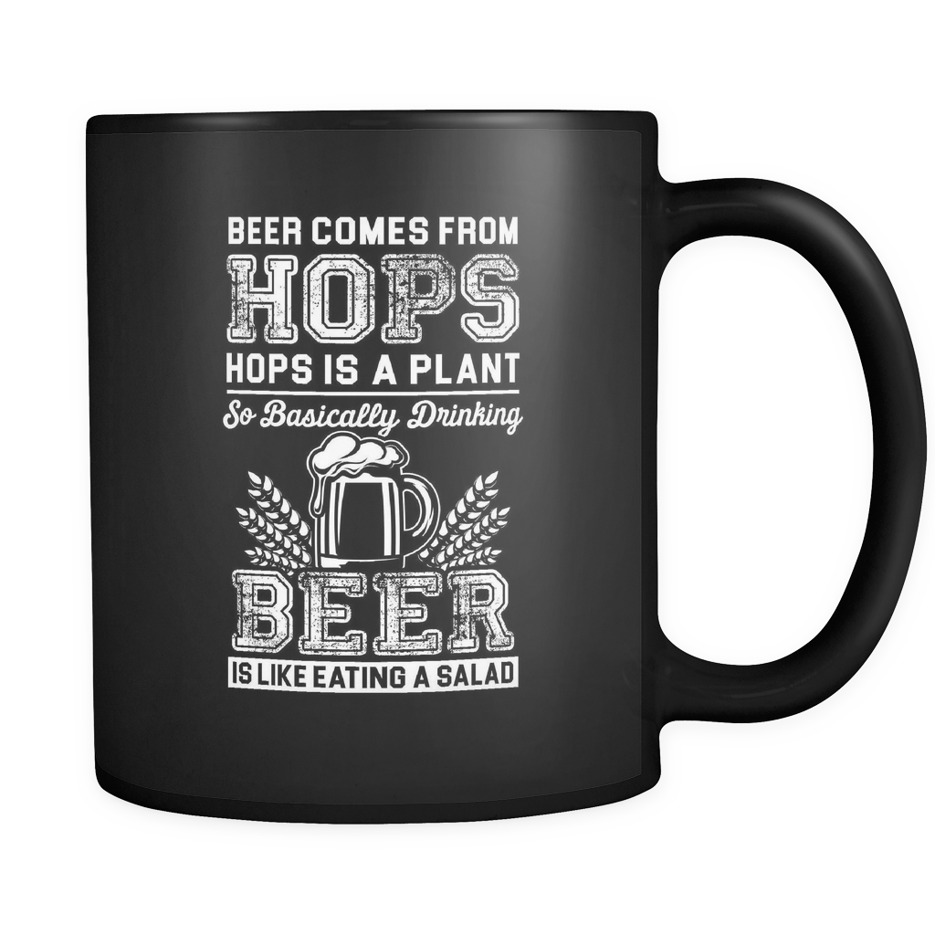 Drinking Beer Is Like Eating A Salad Black Mug
