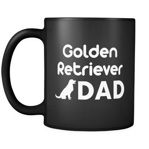 Golden Retriever Dad Black Mug