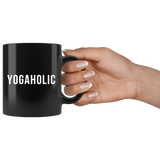 Yogaholic 11oz Black Mug