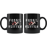 Fossil Hunter 11oz Black Mug