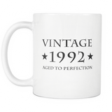 Vintage 1992 Aged To Perfection White Mug