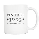 Vintage 1992 Aged To Perfection White Mug