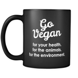 Go Vegan Mug in Black