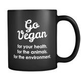 Go Vegan Mug in Black