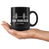 San Francisco California 11oz Black Mug