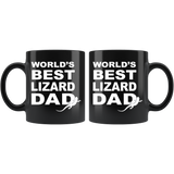 World's Best Dad Lizard 11oz Black Mug