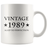 Vintage 1989 Aged To Perfection White Mug