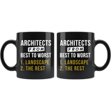 Architects From Best To Worst 11oz Black Mug