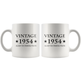 Vintage 1954 Aged To Perfection White Mug