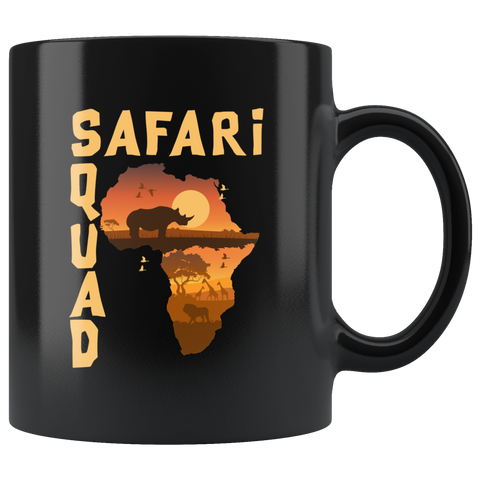 Safari Squad 11oz Black Mug