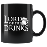 Lord Of The Drinks 11oz Black Mug