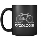 Cycologist Black Mug - Funny Bicycle Rider Mug