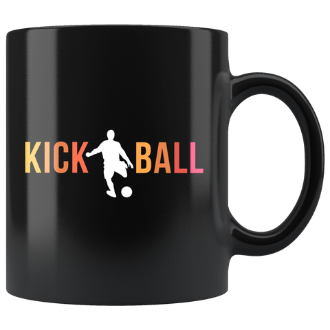 Kickball Colors 11oz Black Mug