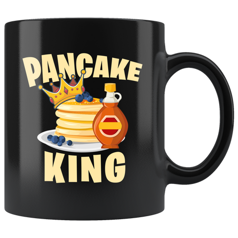 Pancake King 11oz Black Mug