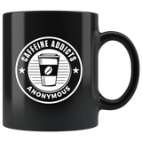 Caffeine Addicts Anonymous 11oz Black Coffee Lover Mug