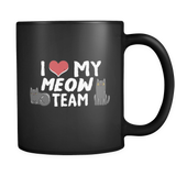 I Love My Meow Team Black Mug