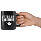 Veteran Daughter 11oz Black Mug