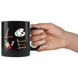 Love Paint 11oz Black Mug