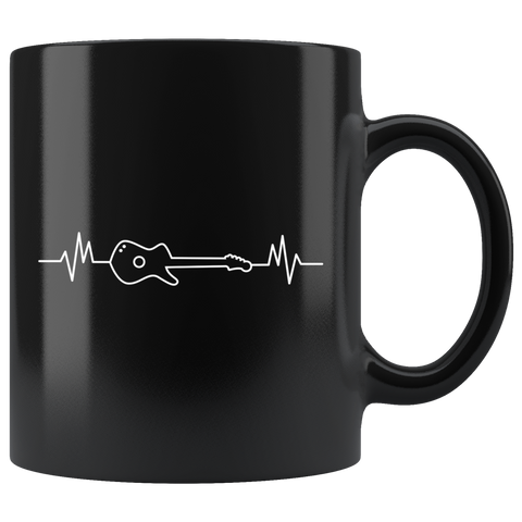 Guitar Bass Heartbeat Mug