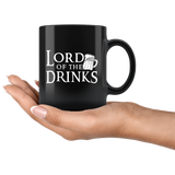 Lord Of The Drinks 11oz Black Mug