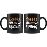 Coffee And Editing 11oz Black Mug