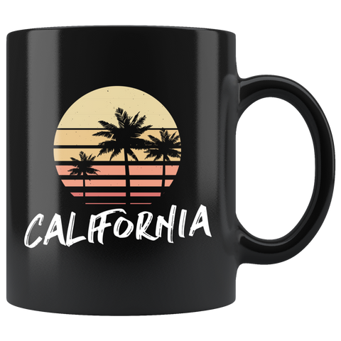 California 11oz Black Mug