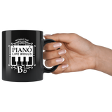 Without The Piano Life Would Bb 11oz Black Mug