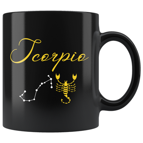 Scorpio 11oz Black Mug