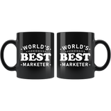 World's Best Marketer 11oz Black Mug