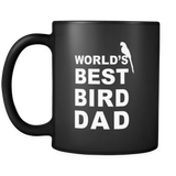 World's Best Bird Dad Black Mug