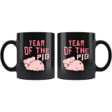 Year Of The Pig 11oz Black Mug