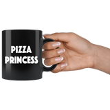 Pizza Princess 11oz Black Mug