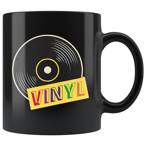 Vinyl 11oz Black Mug