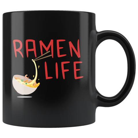 Ramen Life 11oz Black Mug