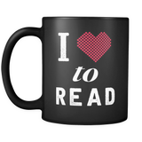 I Love To Read Mug in Black