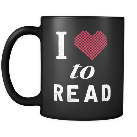 I Love To Read Mug in Black