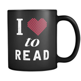 I Love To Read Mug in Black