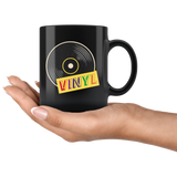 Vinyl 11oz Black Mug