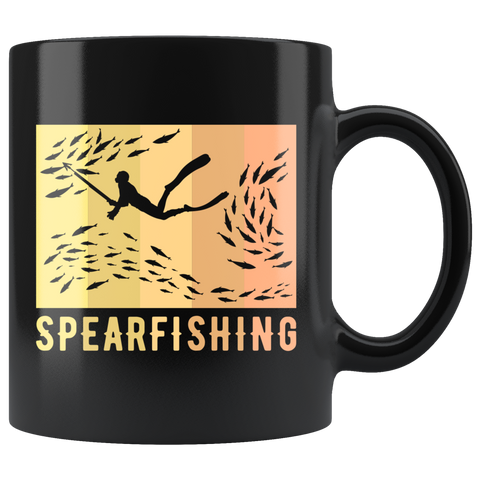 Spearfishing 11oz Black Mug