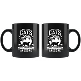 Because Cats Are Freaking Awesome 11oz Black Mug