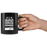 Electrician Hourly Rate 11oz Black Mug