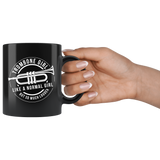 Trombone Girl Like A Normal Girl But So Much Louder 11oz Black Mug