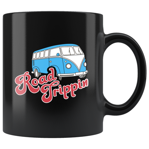 Road Trippin 11oz Black Mug