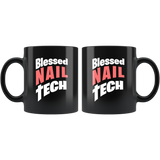 Blessed Nail Tech 11oz Black Mug