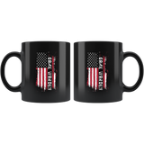 American Game Warden USA Flag 11oz Black Mug