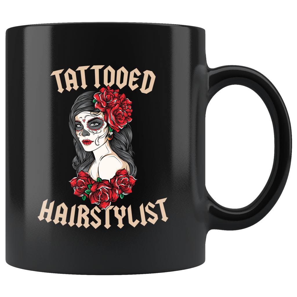 Tattooed Hairstylist 11oz Black Mug