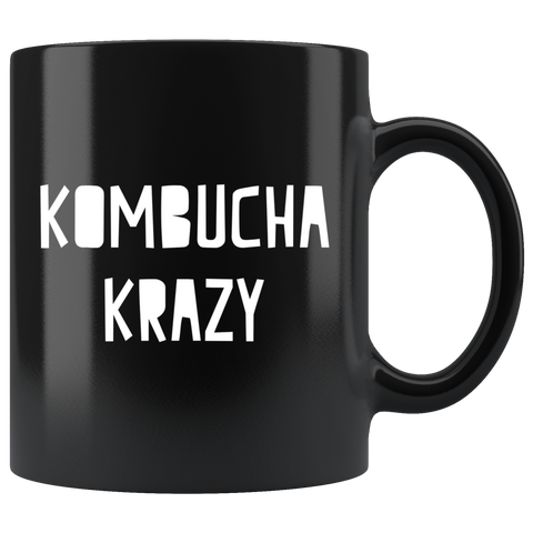 Kombucha Krazy 11oz Black Mug