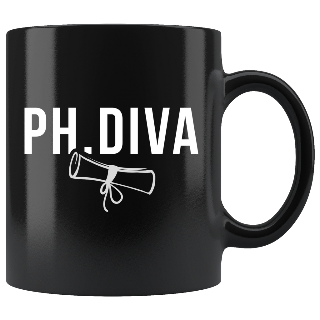 PH. Diva 11oz Black Mug