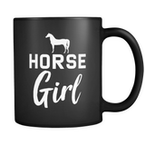 Horse Girl Mug - Equestrian Mug in Black